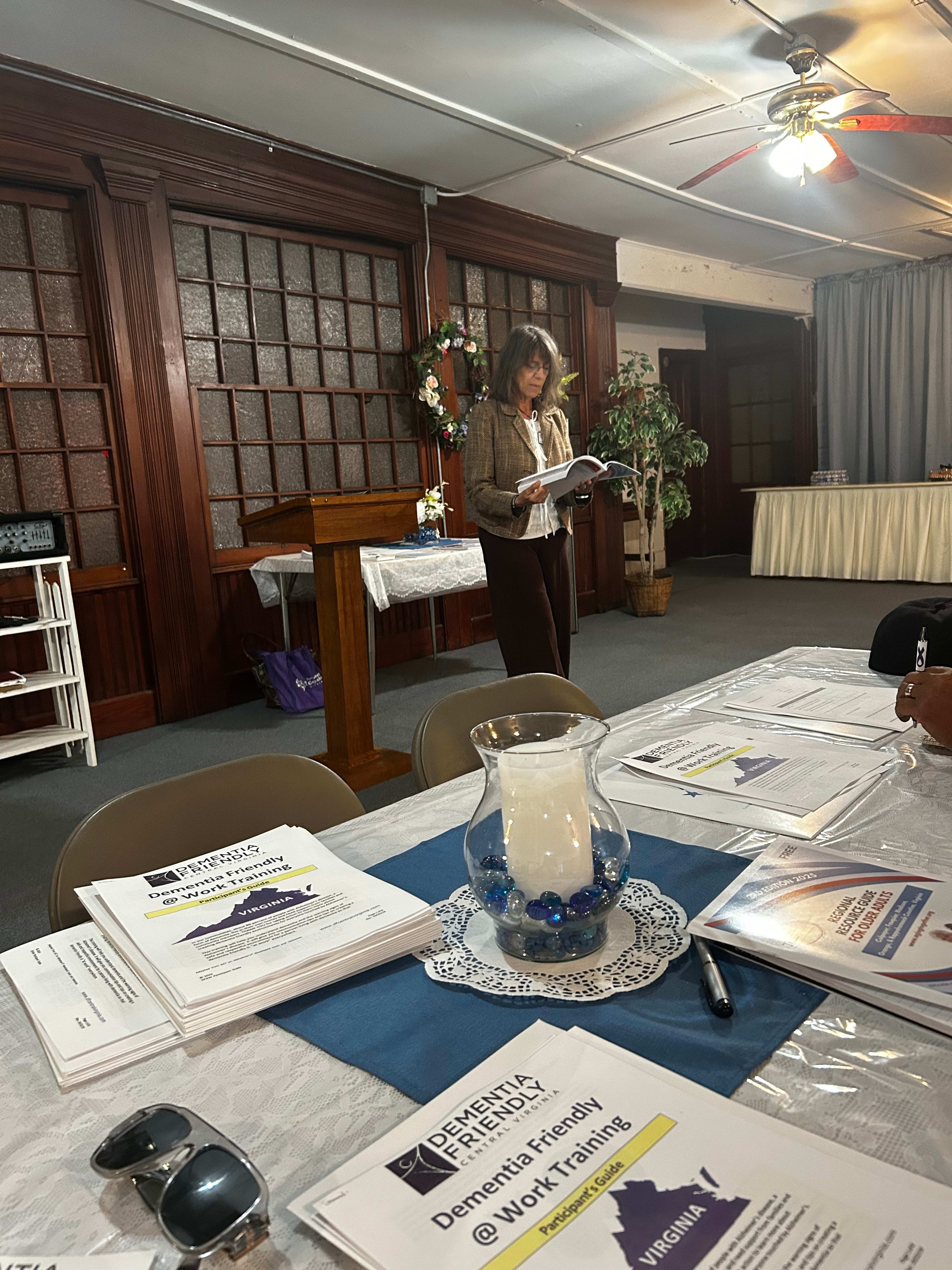 Lisa Dodson speaking at the Dementia Friendly @ Work Training